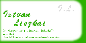 istvan liszkai business card